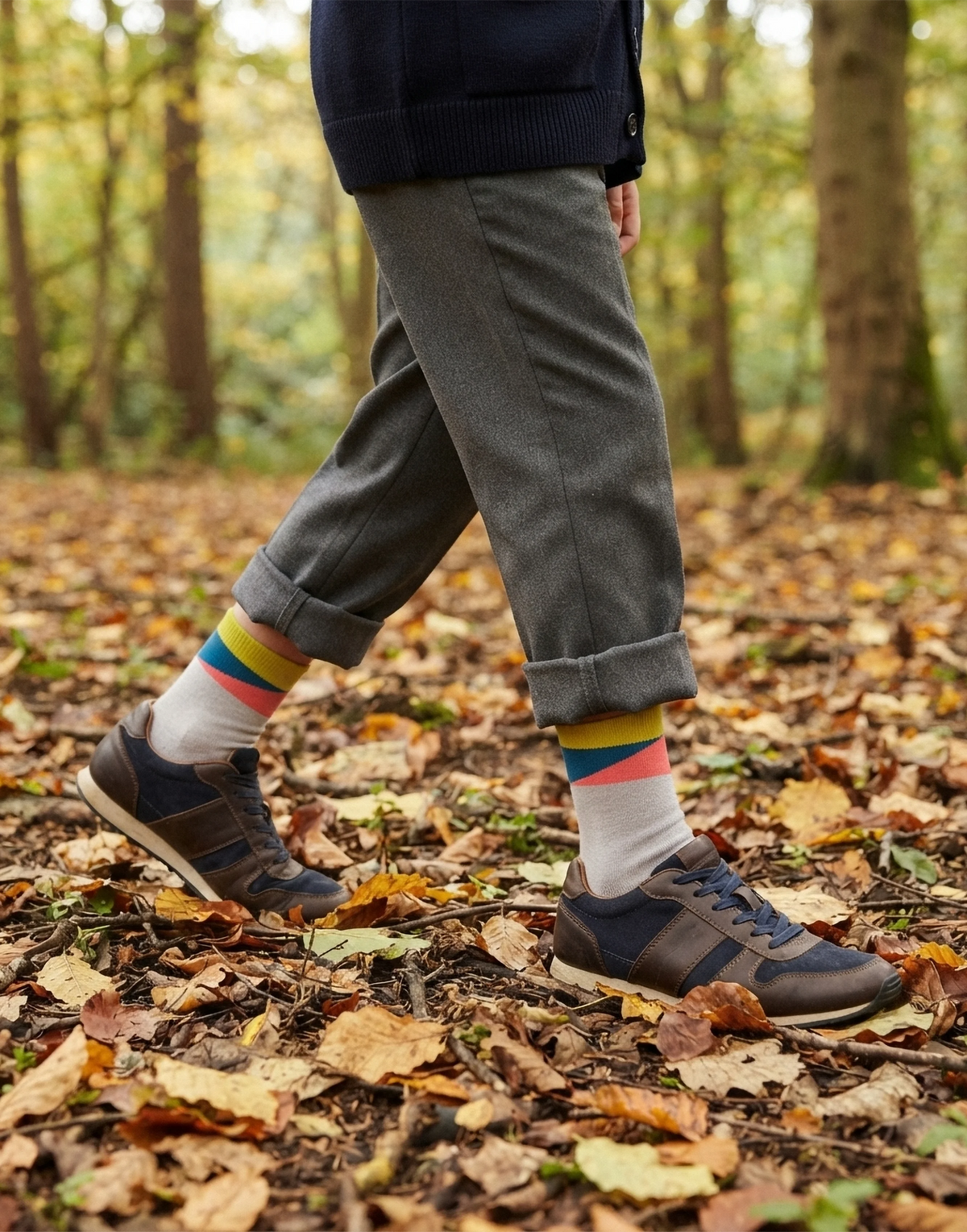 Organic Cotton Geometric Ankle Socks
