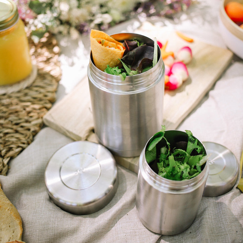 650ml Insulated Stainless Steel Food Jar in Brushed Steel