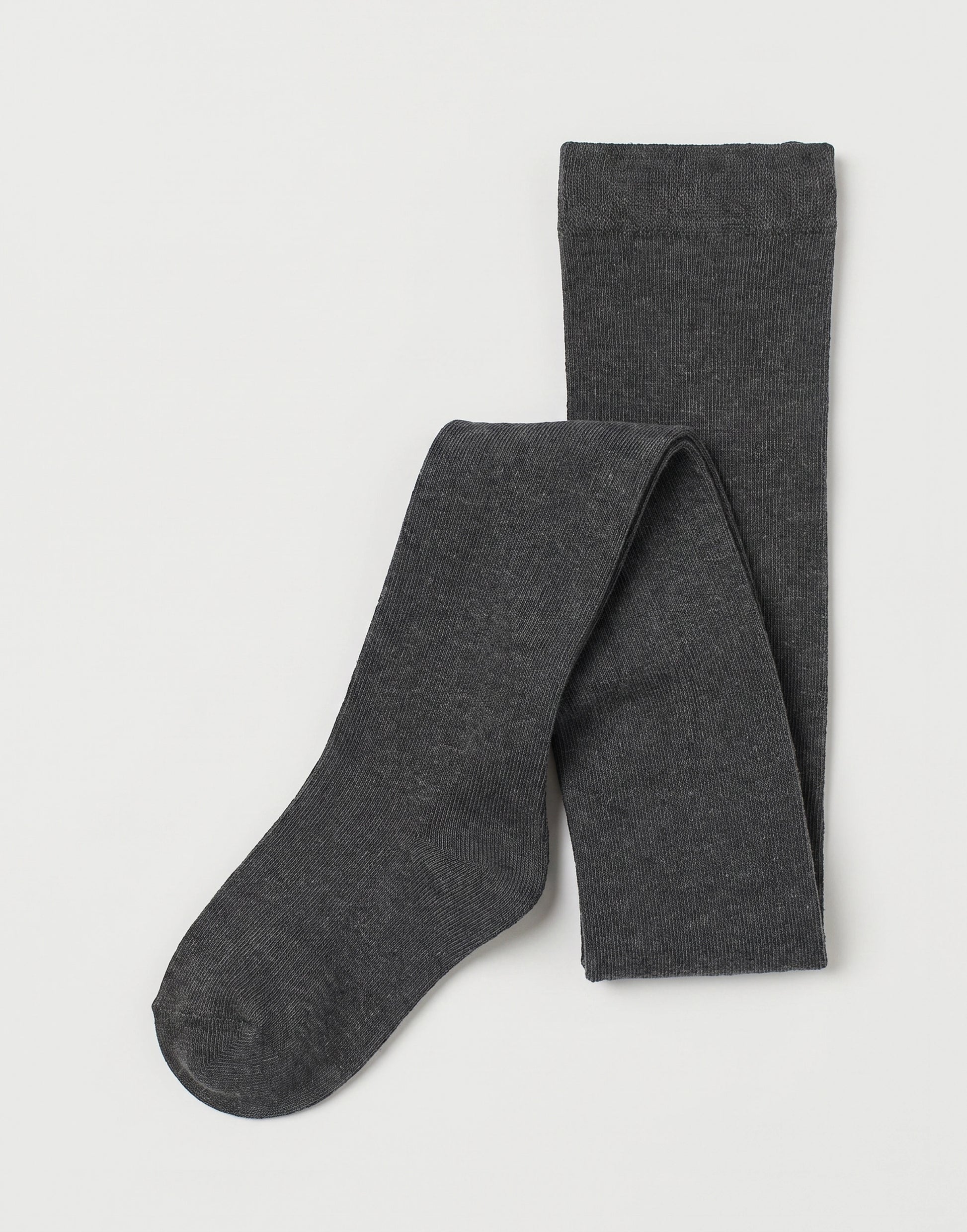 Grey organic cotton school tights made from GOTS-certified organic cotton.