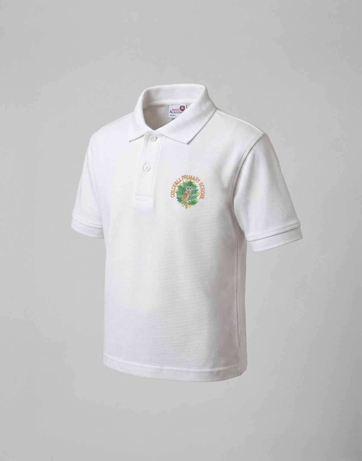 White Polo Shirt with Coldfall Primary School Logo