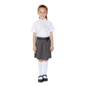 jersey grey cotton school skirt