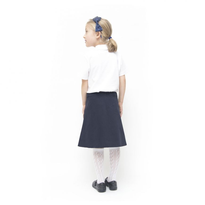 Midi skirt with pleats - navy blue - Nife